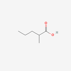 Pentanoic acid, 2-methyl- 분자 구조