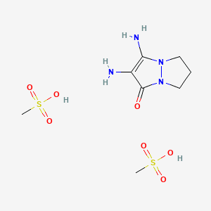 2,3-DIAMINODIHYDROPYRAZOLO PYRAZOLONE DIMETHOSULFONATE 분자 구조