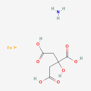 1,2,3-Propanetricarboxylic acid, 2-hydroxy-, ammonium iron(3+) salt 분자 구조