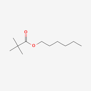 Propanoic acid, 2,2-dimethyl-, hexyl ester 분자 구조