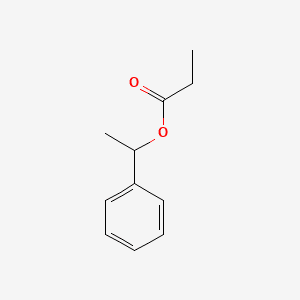 Benzenemethanol, .alpha.-methyl-, propanoate 분자 구조