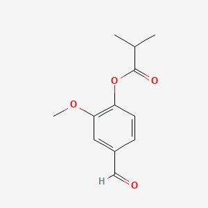 4-FORMYL-2-METHOXYPHENYL ISOBUTYRATE 분자 구조