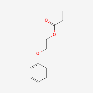 Ethanol, 2-phenoxy-, propanoate 분자 구조
