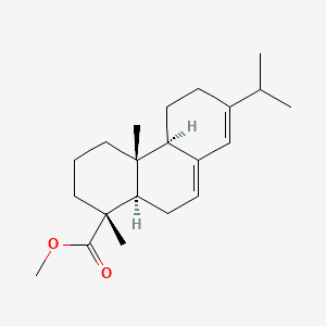 1-Phenanthrenecarboxylic acid, 1,2,3,4,4a,4b,5,6,10,10a-decahydro-1,4a-dimethyl-7-(1-methylethyl)-, methyl ester, [1R-(1.alpha.,4a.beta.,4b.alpha.,10a.alpha.)]- 분자 구조