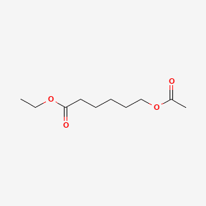 Hexanoic acid, 6-(acetyloxy)-, ethyl ester 분자 구조