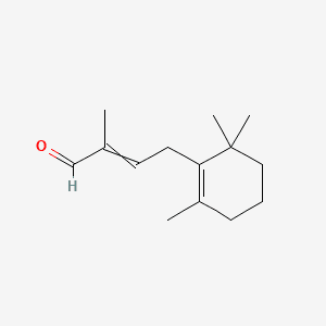 2-METHYL-4-(2,6,6-TRIMETHYL-1-CYCLOHEXENYL)-2-BUTENAL 분자 구조