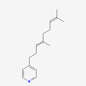 Pyridine, 4-(4,8-dimethyl-3,7-nonadienyl)- 분자 구조