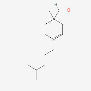 3-Cyclohexene-1-carboxaldehyde, 1-methyl-4-(4-methylpentyl)- 분자 구조