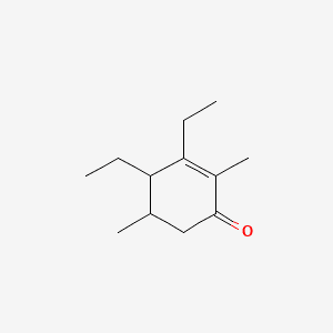 DIETHYLDIMETHYLCYCLOHEXENONE 분자 구조