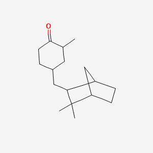 DIMETHYLBICYCLOHEPT-2-YL-METHYL-2-METHYLCYCLOHEXANONE 분자 구조