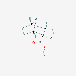 ETHYL-3AALPHA,4BETA,7BETA,7AALPHA-OCTAHYDRO-4,7-METHANO-INDENE-3A-CARBOXYLATE 분자 구조
