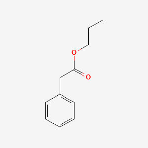 Benzeneacetic acid, propyl ester 분자 구조