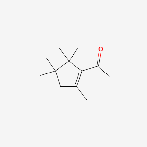 PENTAMETHYL-CYCLOPENT-1-ENYL METHYL KETONE 분자 구조