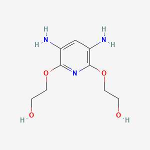 Ethanol, 2,2'-[(3,5-diamino-2,6-pyridinediyl)bis(oxy)]bis- 분자 구조