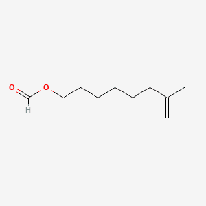 7-Octen-1-ol, 3,7-dimethyl-, formate 분자 구조