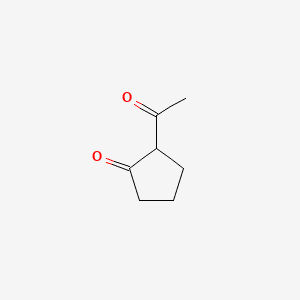 Cyclopentanone, 2-acetyl- 분자 구조