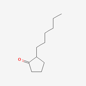 HEXYLCYCLOPENTANONE 분자 구조