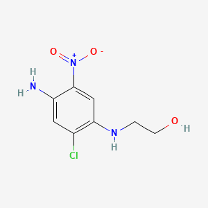 2-CHLORO-5-NITRO-N-HYDROXYETHYL P-PHENYLENEDIAMINE 분자 구조