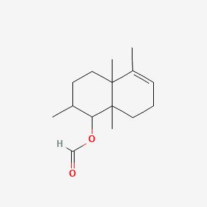 1,2,3,4,4A,7,8,8A-OCTAHYDRO-2,4A,5,8A-TETRAMETHYL-NAPHTHYL FORMATE 분자 구조