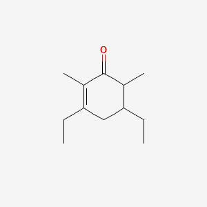 2-Cyclohexen-1-one, 3,5-diethyl-2,6-dimethyl- 분자 구조