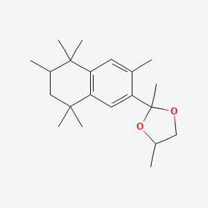 2,4-DIMETHYL-2-(5,6,7,8-TETRAHYDRO-3,5,5,6,8,8-HEXAMETHYL-2-NAPHTHALENYL)-1,3-DIOXOLANE 분자 구조