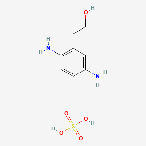 Benzeneethanol, 2,5-diamino-, sulfate (1:1) (salt) 분자 구조