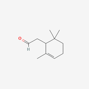 2,6,6-TRIMETHYL-2-CYCLOHEXENE-1-ACETALDEHYDE 분자 구조
