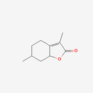 TETRAHYDRO-DIMETHYL-BENZOFURAN-2-ONE 분자 구조