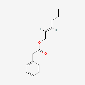 Benzeneacetic acid, 2-hexenyl ester, (E)- 분자 구조