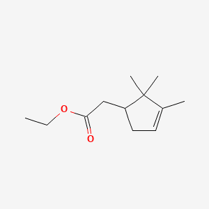 ETHYLTRIMETHYL-3-CYCLOPENTEN-1-ACETATE 분자 구조