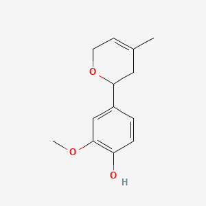 4-DIHYDROMETHYL-2H-PYRAN-2-YL GUAIACOL 분자 구조