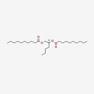 1,2-HEXANEDIYL DICAPRATE 분자 구조