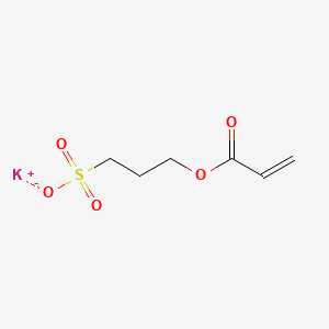 2-Propenoic acid, 3-sulfopropyl ester, potassium salt 분자 구조