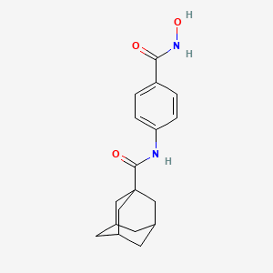 ADAMANTANYLCARBOXAMIDO HYDROXYLBENZAMIDE 분자 구조
