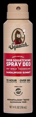 Dr. Squatch Sandalwood Summit Spray Deodorant