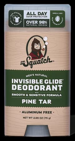Dr. Squatch Pine Tar Invisible Glide Deodorant