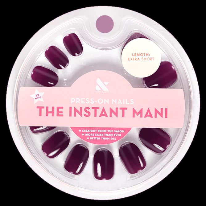 Olive & June Who Likes Raisins? - Press-On | Extra Short | Round