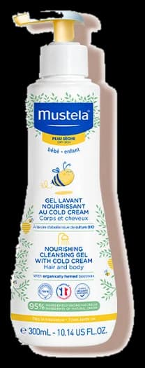 Mustela Gel lavant nourrissant au Cold Cream à la cire d'abeille