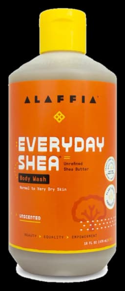 Alaffia EveryDay Shea Body Wash, Unscented, 16 oz