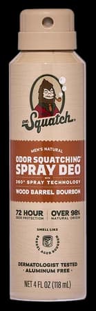 Dr. Squatch Wood Barrel Bourbon Spray Deodorant