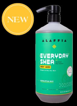 Alaffia Alaffia EveryDay Shea Body Wash, Eucalyptus Mint 32oz