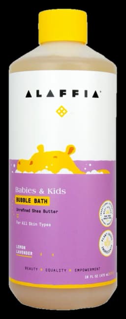 Alaffia Kids Bubble Bath Lemon Lavender 16 oz