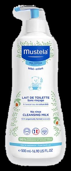Mustela Lait de toilette sans rinçage à l'avocat Bio