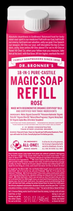 닥터브로너스 Rose - Pure-Castile Magic Soap Refill