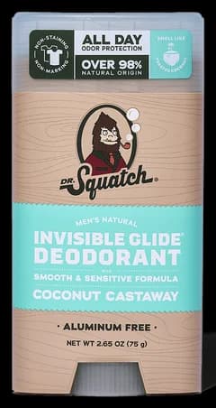 Dr. Squatch Coconut Castaway Invisible Glide Deodorant