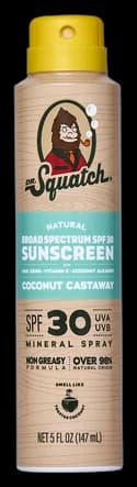 Dr. Squatch Coconut Castaway Spray Sunscreen