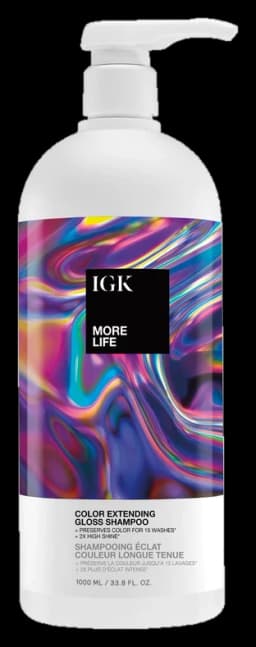 IGK Hair MORE LIFE Color Extending Shampoo Liter