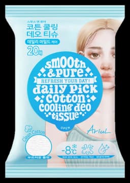 아리얼 스무스 앤 퓨어 코튼 쿨링 데오 티슈 20매