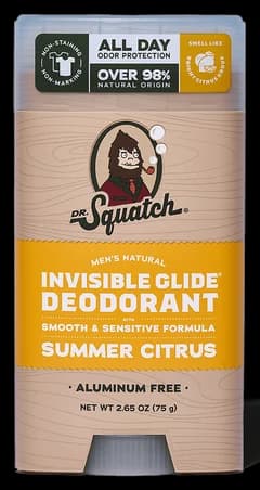 Dr. Squatch Summer Citrus Invisible Glide Deodorant