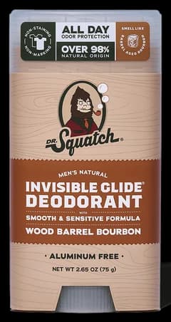 Dr. Squatch Wood Barrel Bourbon Invisible Glide Deodorant